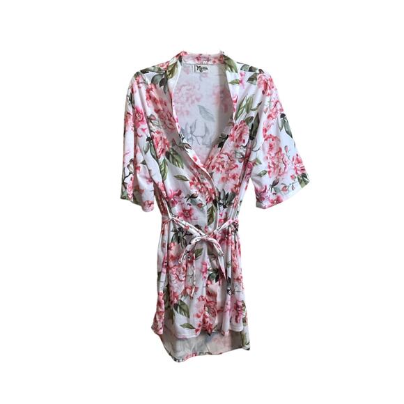 Show Me Your Mumu ROBE Womens One Size OS Brie Pink Floral Belted - Picture 5 of 13